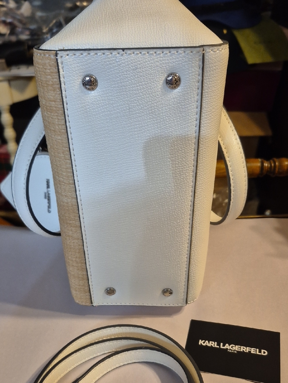 Karl Lagerfeld Tote with Heart Coin Pouch New - Picture 6 of 14